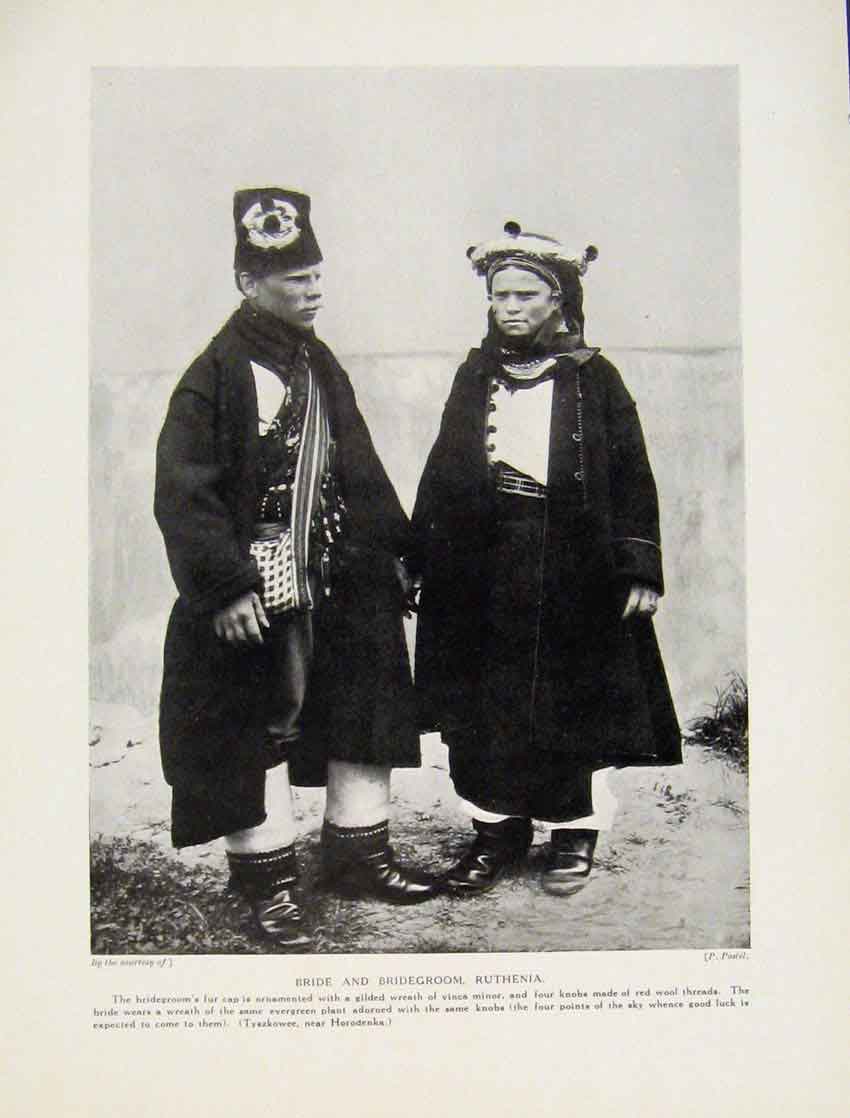 Original Old Antique Print Peasant Costumes Austria Styria Big Lowe Limbs