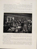 Original Old Antique Print Wedding Feast Bride Bridegroom Reindeer Meet