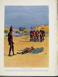 Original Old Antique Print Scene Corroboree Pantomine Dance Sleeping Color