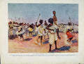 Original Old Antique Print Borana Bororansi Dance Somaliland Aysa Color Art