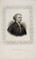 Original Old Antique Print Dugdale C1845 Portrait Wdmund Burke 19th