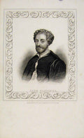 Original Old Antique Print Dugdale C1845 Portrait John Fletcher 19th