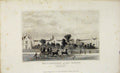 Original Old Antique Print Dugdale 1845 Wittingtons Alms Houses Highgate 19th