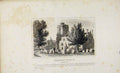 Original Old Antique Print Dugdale C1845 Hornsey Church Middlesex 19th