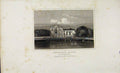 Original Old Antique Print C1845 Dugal Newstead Abbey Nottinghamshire England