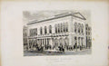 Original Old Antique Print C1845 Dugdale St James Bazaar London Engraved Plate