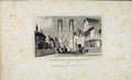 Original Old Antique Print St Augustines Gate Canterbury Kent C1845 Dugdale 19th