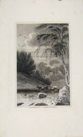 Original Old Antique Print C1845 Dugdale Llanddewi Cardiganshire 19th