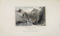 Original Old Antique Print Chedder Cliffs C1845 Dugdale England Art Victorian