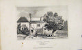 Original Old Antique Print C1845 Dugdale Popes House Binfield Berkshire 19th