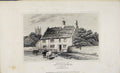 Original Old Antique Print Birth Place Rev Hervery Hardingstone Dugdale C1845