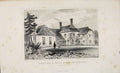 Original Old Antique Print Birth Place Rev Gilbery White Selborn Dugdale C1845