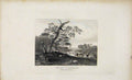 Original Old Antique Print Dugdale C1845 Vale Llanwillan Montgomeryshire 19th
