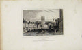 Original Old Antique Print Marlrorough Wiltshire C1845 Dugdale 19th