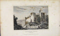 Original Old Antique Print Hanerbeer Castle Permbrokeshire Dugdale 1845 19th