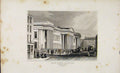 Original Old Antique Print C1845 Dugdale New Post Office London England 19th