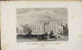Original Old Antique Print Wesleyan Theological College Richmond C1845 Dugdale