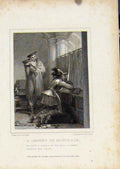 Original Old Antique Print From Waverly Novels By Walter Scottlegend Montrose