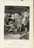 Original Old Antique Print From Waverly Novels By Walter Scott Waverley