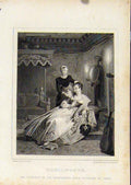 Original Old Antique Print From Waverly Novels By Walter Scott Kenilworth