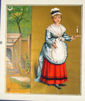 Original Old Antique Print GC1875 Dame Crump Goes To Bed Art 19th