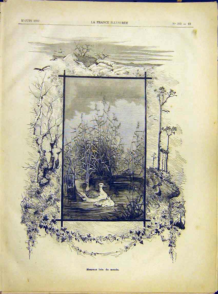 Original Old Antique Print Saint Louis Cabanel Grandes Oeuvres Revolution 1882