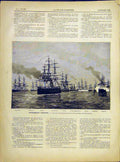 Original Old Antique Print Egypt Suda Ships Superb Monarch Forbin 1882 Victorian