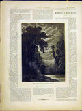 Original Old Antique Print Night-Sky Molier Fine Art French 1882 19th