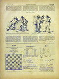 Original Old Antique Print Sketches Socialists Men French 1882 19th