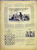 Original Old Antique Print Geese Gosling Child Birds Goose French 1882 Victorian