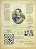 Original Old Antique Print Portrait Barbes Thadee-Chafrauski French 1882 19th