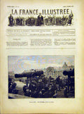Original Old Antique Print Wounded Siers Poirson Military French 1882 Victorian