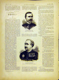 Original Old Antique Print Portrait Bertauld Gramont Mathieu French 1882 19th