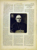 Original Old Antique Print Portrait Stumpf Strasbourg French 1882 19th