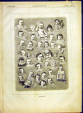 Original Old Antique Print Baby Babies Portrait Jean Child Sketches 1882 19th