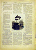 Original Old Antique Print Portrait Lauras Mathieu French 1882 19th