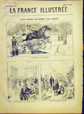 Original Old Antique Print Palace Industrial Exhibition Paris French 1882 19th