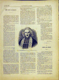 Original Old Antique Print Portrait Modelonde Trinity Church Religious 1882 19th