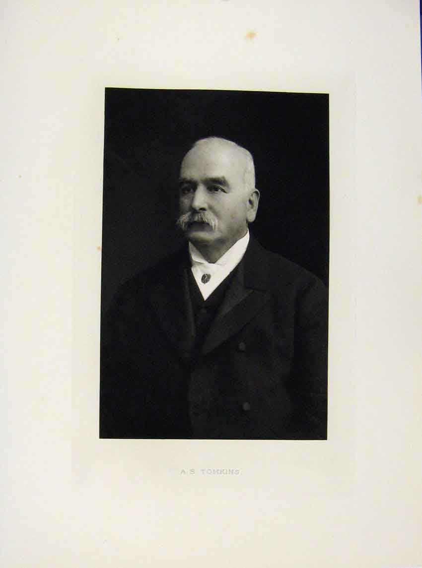 Original Old Antique Print London Men A Tomkins C1898 Portrait Art Victorian