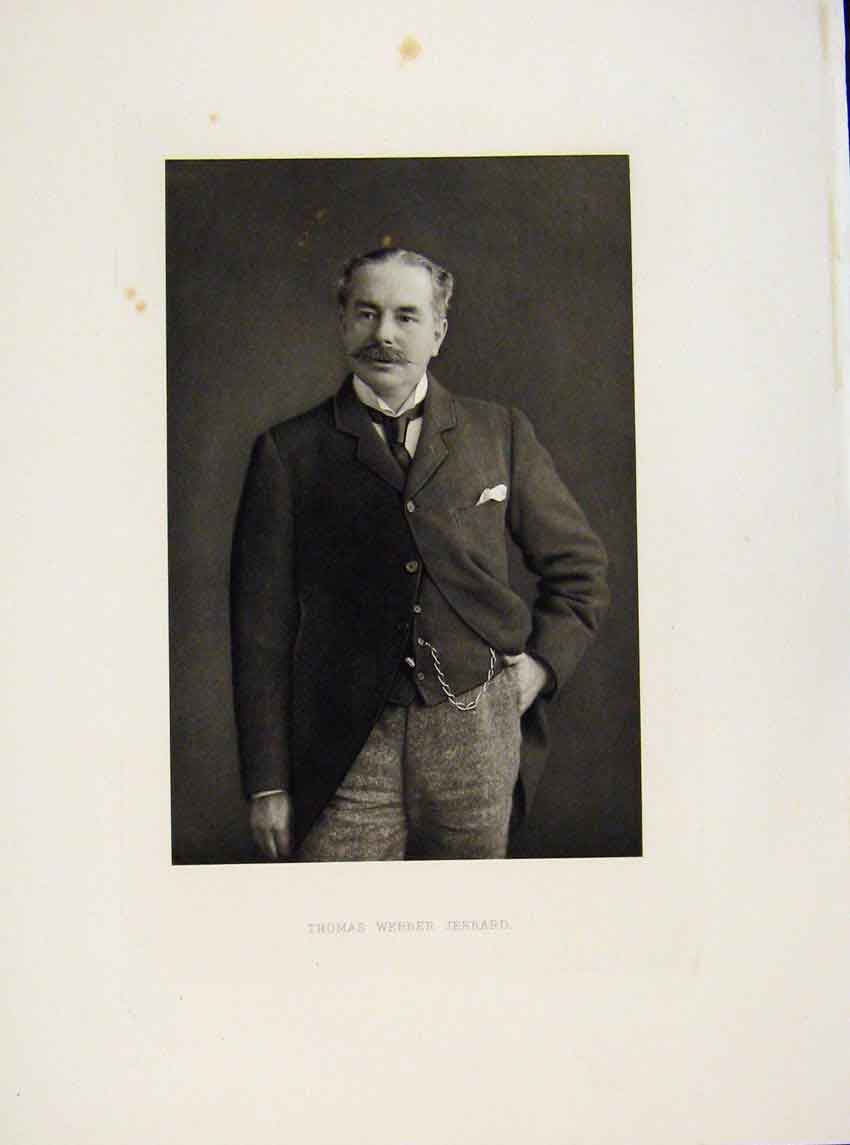 Original Old Antique Print London Men Thomas Webber Jerrard C1898 19th