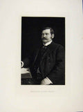 Original Old Antique Print London Men Frederick Robert Wright Portrait C1898 Art