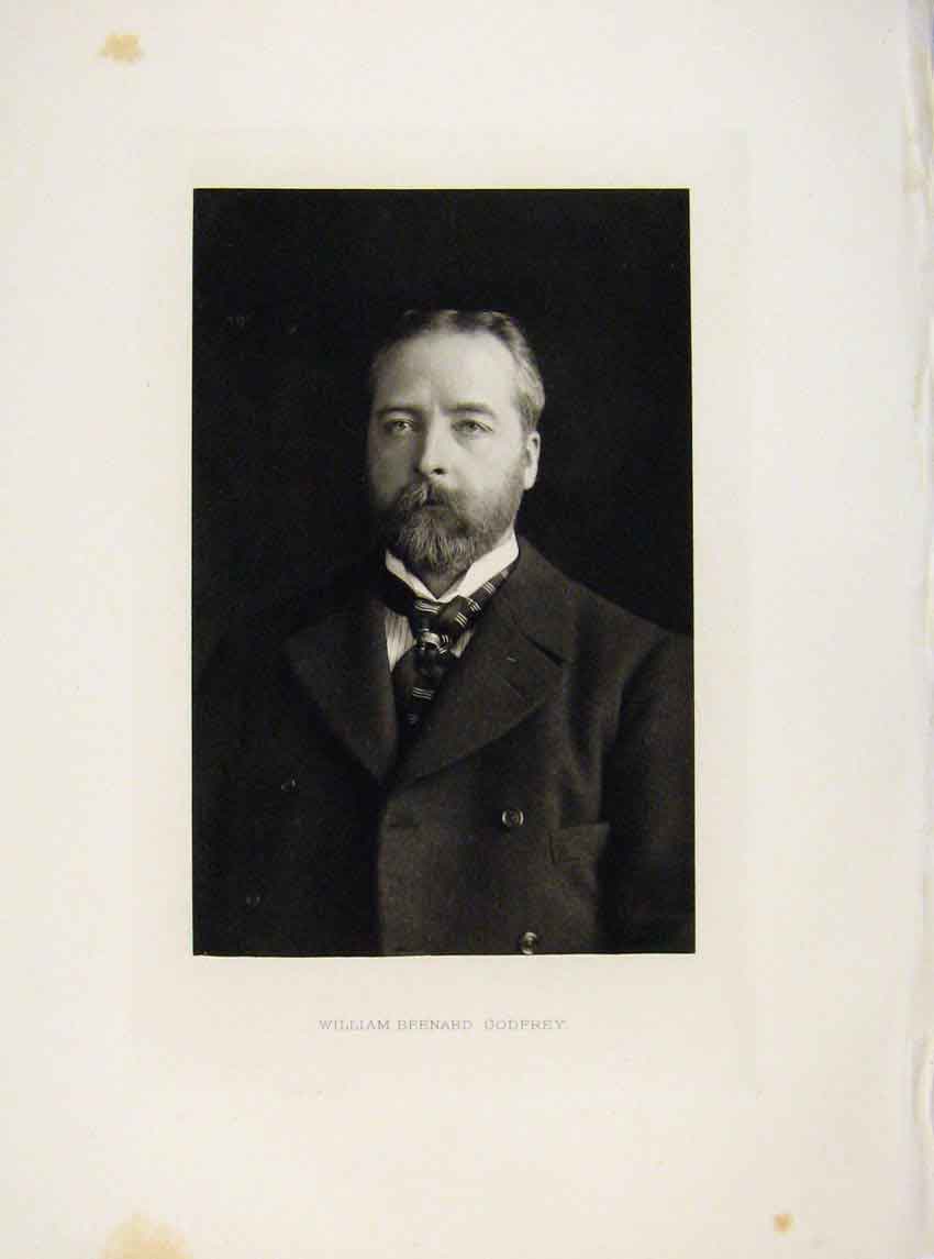 Original Old Antique Print London Men William Bernard Godfrey C1898 Victorian