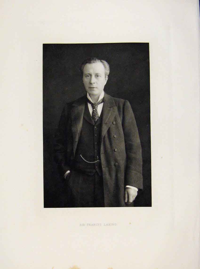 Original Old Antique Print London Men Sir Francis Laking Portrait C1898 19th