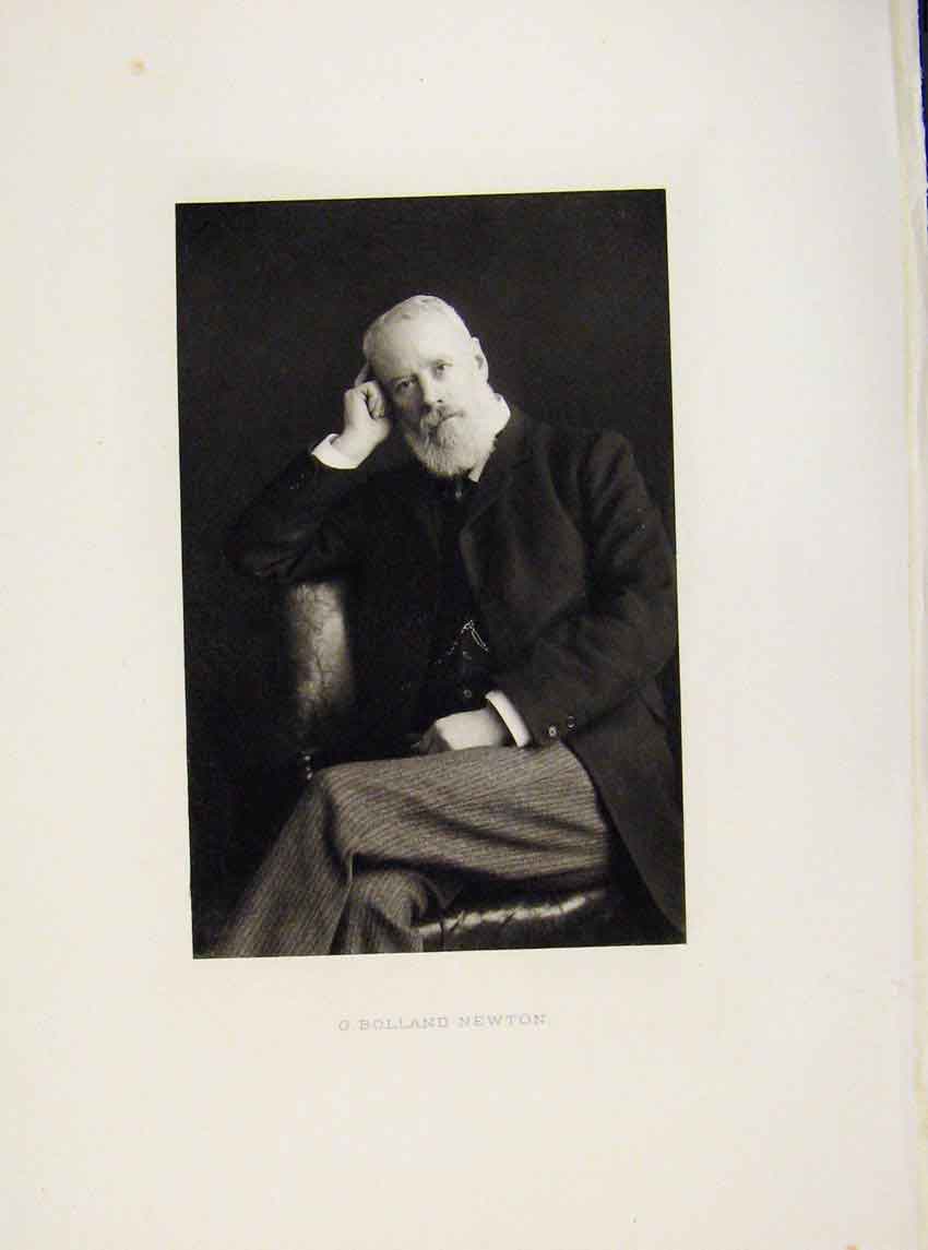 Original Old Antique Print London Men G Bolland Newton C1898 Portrait Victorian