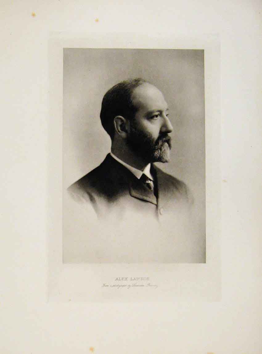 Original Old Antique Print London Men Alex Lawrie C1898 Portrait 19th