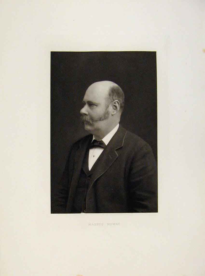Original Old Antique Print London Men Magnus Mowat C1898 Portrait 19th