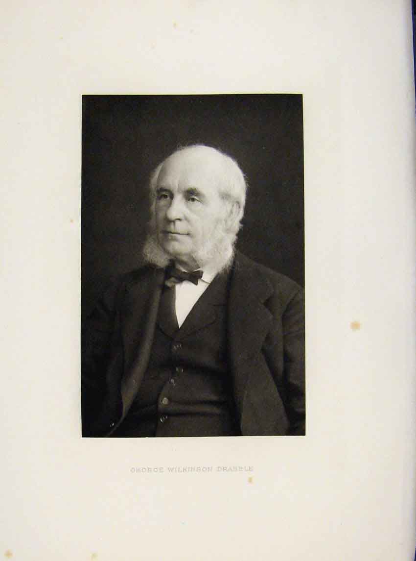 Original Old Antique Print London Men George Wilkinson Darabble Portrait C1898