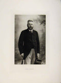 Original Old Antique Print London Men John Riley Portrait C1898 Art Victorian