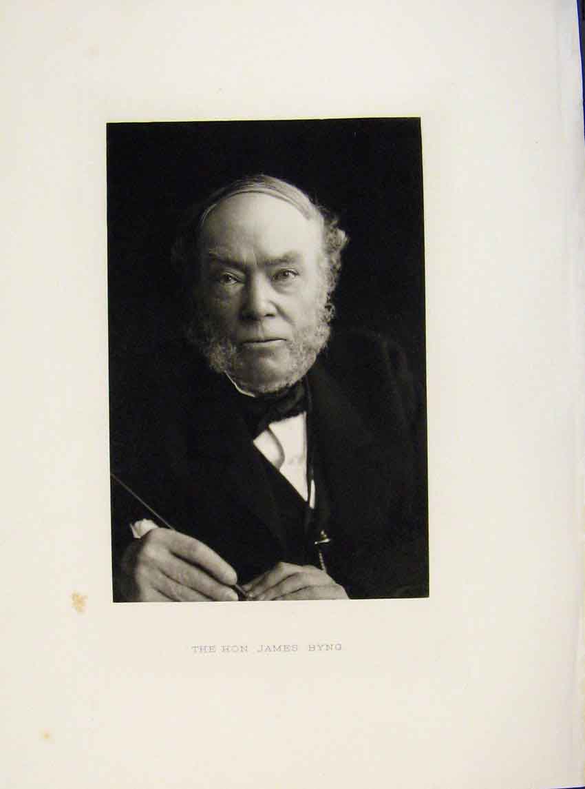 Original Old Antique Print London Men Hon James Byng Portrait C1898 Victorian
