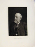 Original Old Antique Print London Men Charles Grey Mott Portrait C1898 Victorian